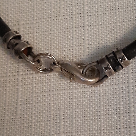 Retired James Avery Leather & Puzzle Piece Bracelet - Picture 6 of 16